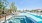 An outdoor pool on the modern rooftop of Decatur Point, an apartment community in Denver